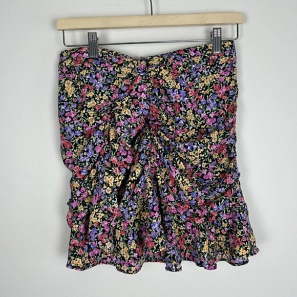 ZARA draped floral mini skirt M - Picture 4 of 5